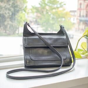 Fossil Black Crossbody Double Sided Flap Pocket Bag